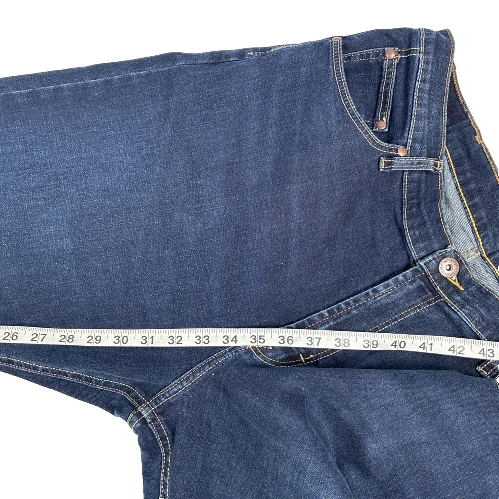New Mens Wrangler Athletic Fit Tapered Denim Jeans Size 38x32 NWOT Dark Wash